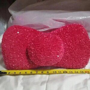 Pink sequin pillow